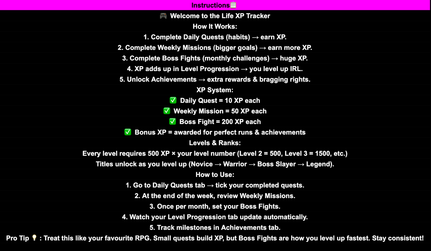 Life XP Tracker 🚀