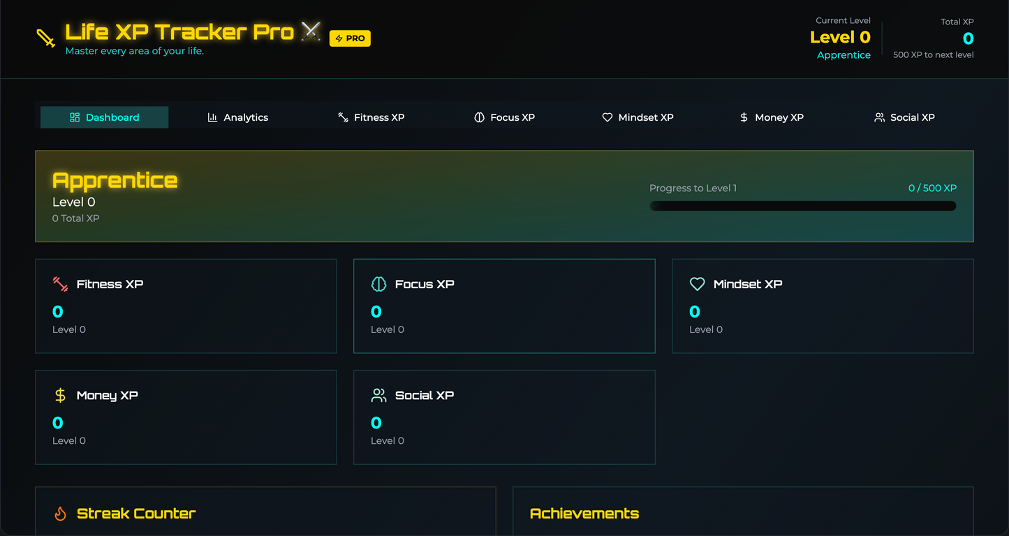 Life XP Tracker Pro